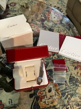 CARTIER QUARTZ STAINLESS STEEL LADIES WATCH